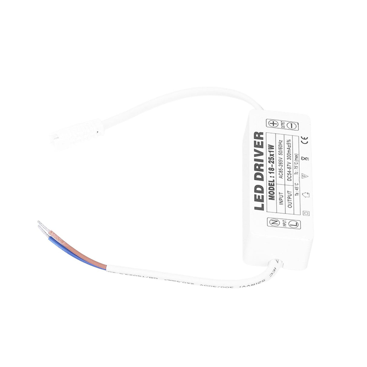 18‑25X1W LED Driver Constant Current 300mA Input AC85‑265V Output 54‑87VDC LED Driver Transformer