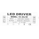 18‑25X1W LED Driver Constant Current 300mA Input AC85‑265V Output 54‑87VDC LED Driver Transformer - Extra Image