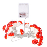 LED Light String 7.2ft 20 Red Muschroom Dedor LED String Light for Christmas Indoor Outdoor Decoration