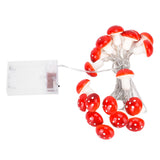 LED Light String 7.2ft 20 Red Muschroom Dedor LED String Light for Christmas Indoor Outdoor Decoration - Rear View