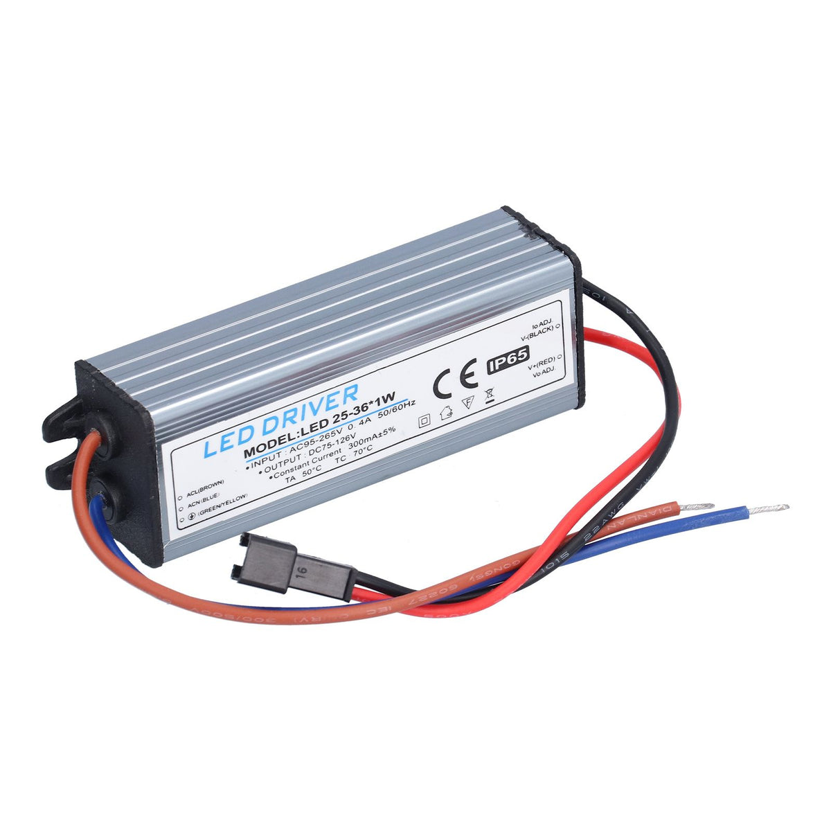 LED Driver Light Transformer DIY Lamp Driving Power Supply AC95‑265V DC75‑126V 25‑36x1W 300mA