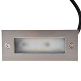 Step Lights Waterproof Stainless Steel Rectangle Landscape Staircase Lights for Indoor Outdoor 110‑220V - Top-Down View