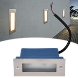 Step Lights Waterproof Stainless Steel Rectangle Landscape Staircase Lights for Indoor Outdoor 110‑220V