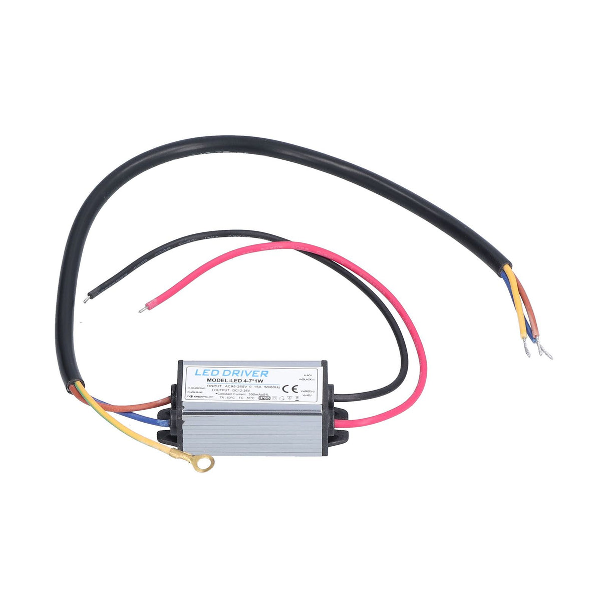 LED Driver AC 95‑265V to DC 12‑26V 300mA Power Supply Lighting Transformer IP65 Protection