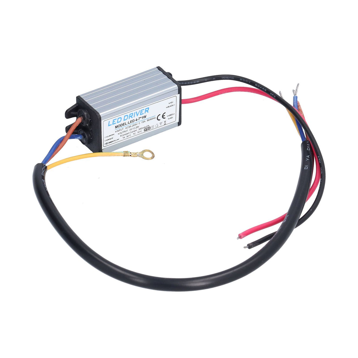 LED Driver AC 95‑265V to DC 12‑26V 300mA Power Supply Lighting Transformer IP65 Protection