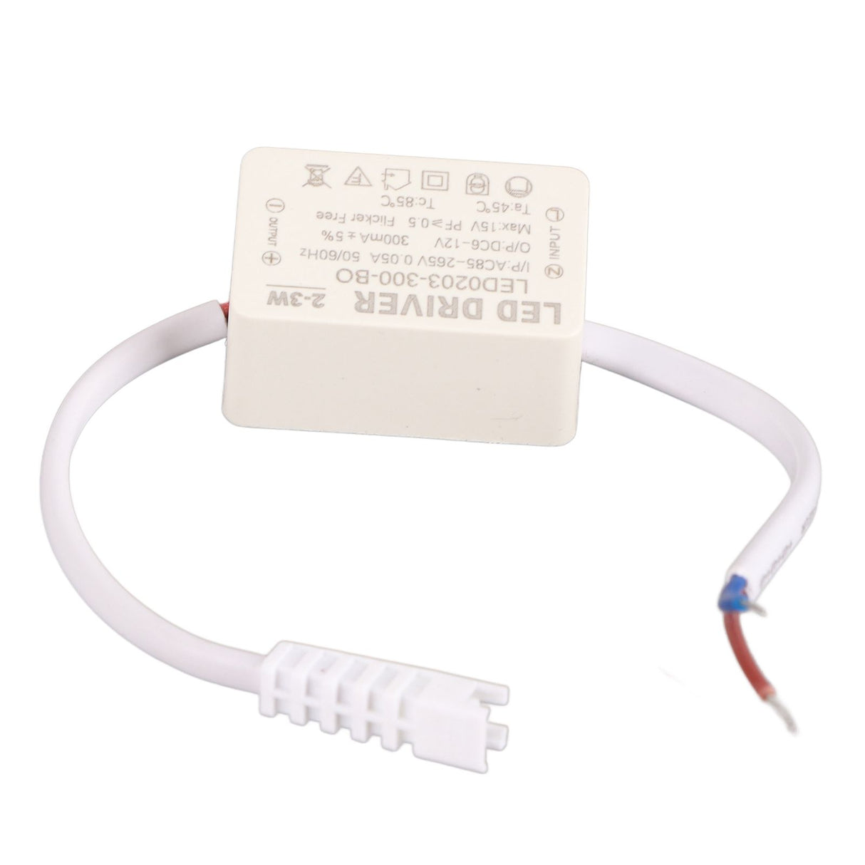 LED Driver Constant Current 300mA High Power AC 85‑265V Output 6‑12V DC Connector for LED Lamp Products