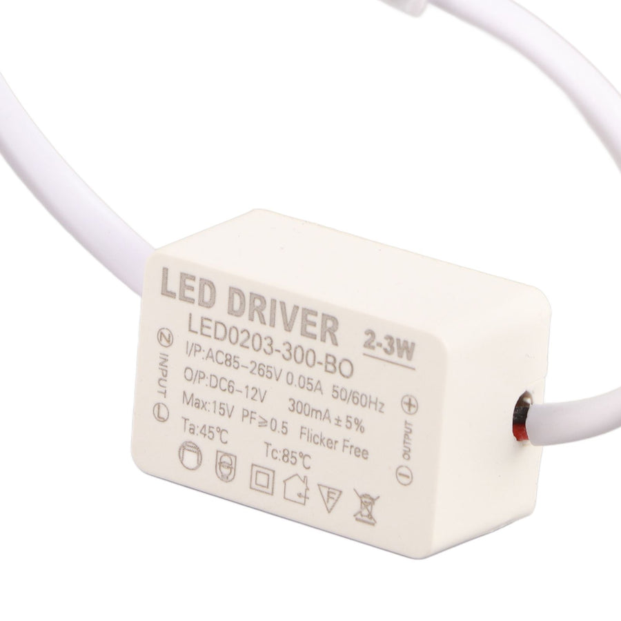LED Driver Constant Current 300mA High Power AC 85‑265V Output 6‑12V DC Connector for LED Lamp Products