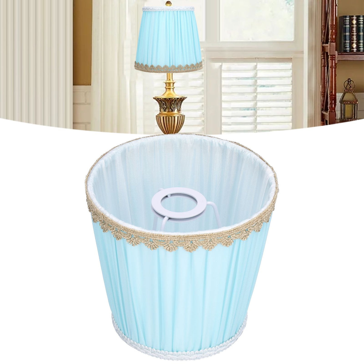 Cloth Lamp Shade Chandelier Fabric Shades for Desk Nightstand Lamps Bedroom Living Room Office