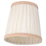 Cloth Lampshade Meson Installation Modern Simple Style for Candle Table Lamps Crystal Chandelier E14 - Close-Up Angle