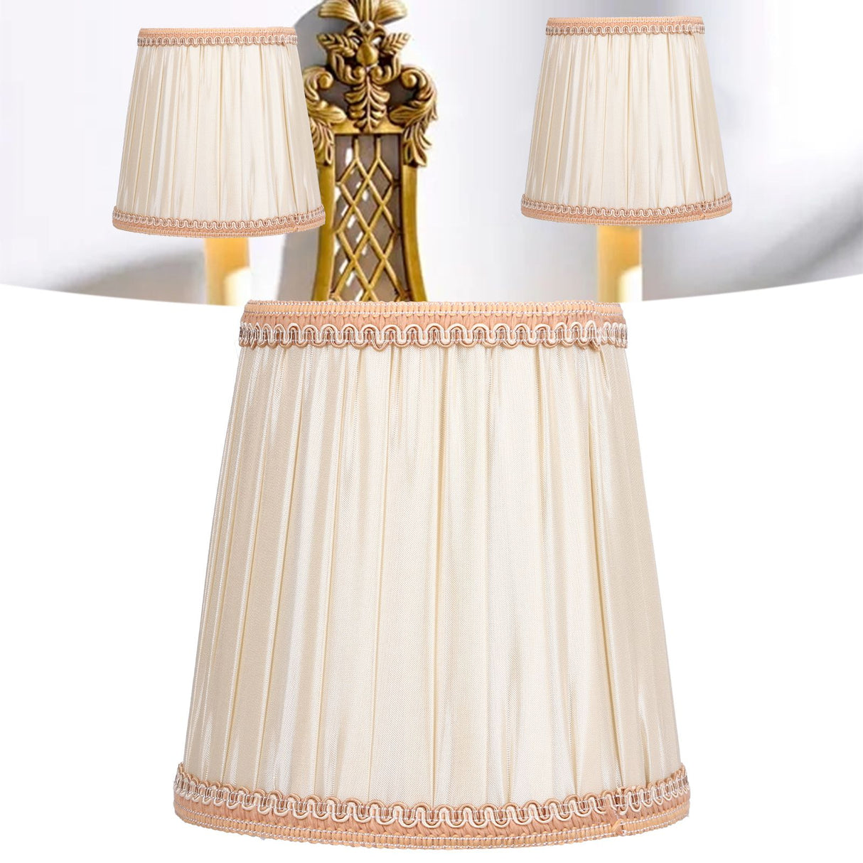 Cloth Lampshade Meson Installation Modern Simple Style for Candle Table Lamps Crystal Chandelier E14