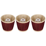 3pcs E14 Fabric Lamp Shade Wine Red Modern Clip On Lampshade for Home Wall Candle Table Lamps