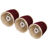 3pcs E14 Fabric Lamp Shade Wine Red Modern Clip On Lampshade for Home Wall Candle Table Lamps