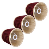 3pcs E14 Fabric Lamp Shade Wine Red Modern Clip On Lampshade for Home Wall Candle Table Lamps