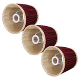 3pcs E14 Fabric Lamp Shade Wine Red Modern Clip On Lampshade for Home Wall Candle Table Lamps