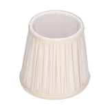 Cloth Lampshade Interventional Modern Decorative Fabric Table Lamp Cover for E14 BulbsApricot - Low Angle