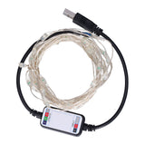 String Lights USB LED Colorful RGB Waterproof Copper Wire Music Light String Christmas Decoration Light5m 50 Lights