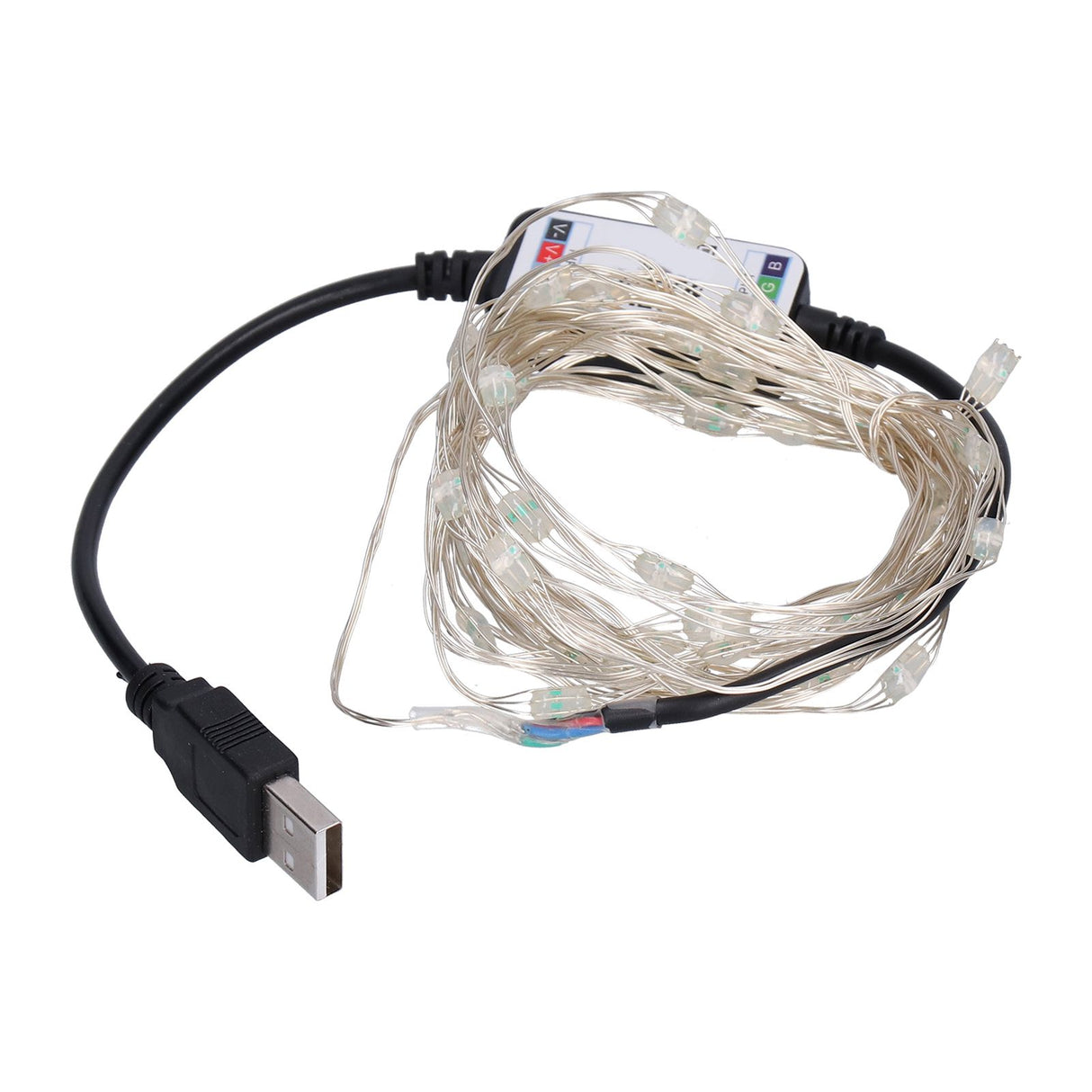 String Lights USB LED Colorful RGB Waterproof Copper Wire Music Light String Christmas Decoration Light5m 50 Lights