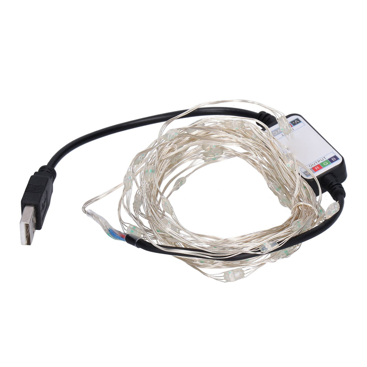 String Lights USB LED Colorful RGB Waterproof Copper Wire Music Light String Christmas Decoration Light5m 50 Lights
