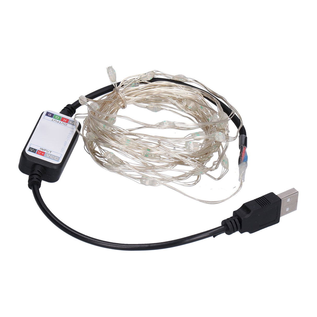 String Lights USB LED Colorful RGB Waterproof Copper Wire Music Light String Christmas Decoration Light5m 50 Lights