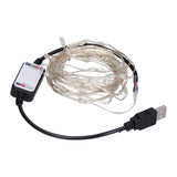 String Lights USB LED Colorful RGB Waterproof Copper Wire Music Light String Christmas Decoration Light5m 50 Lights - Rear View