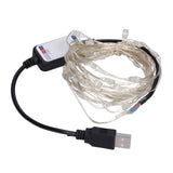 String Lights USB LED Colorful RGB Waterproof Copper Wire Music Light String Christmas Decoration Light5m 50 Lights