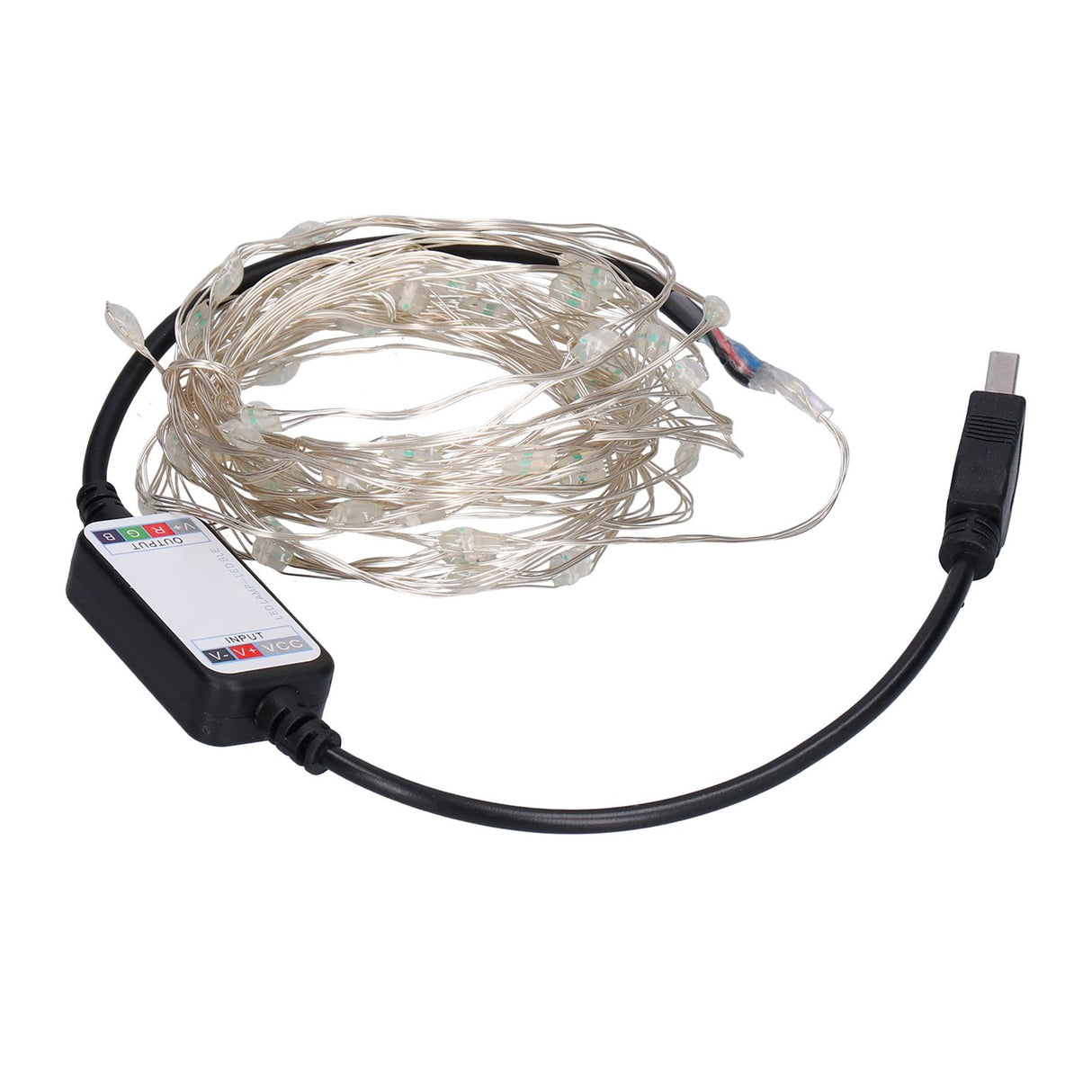 String Lights USB LED Colorful RGB Waterproof Copper Wire Music Light String Christmas Decoration Light5m 50 Lights