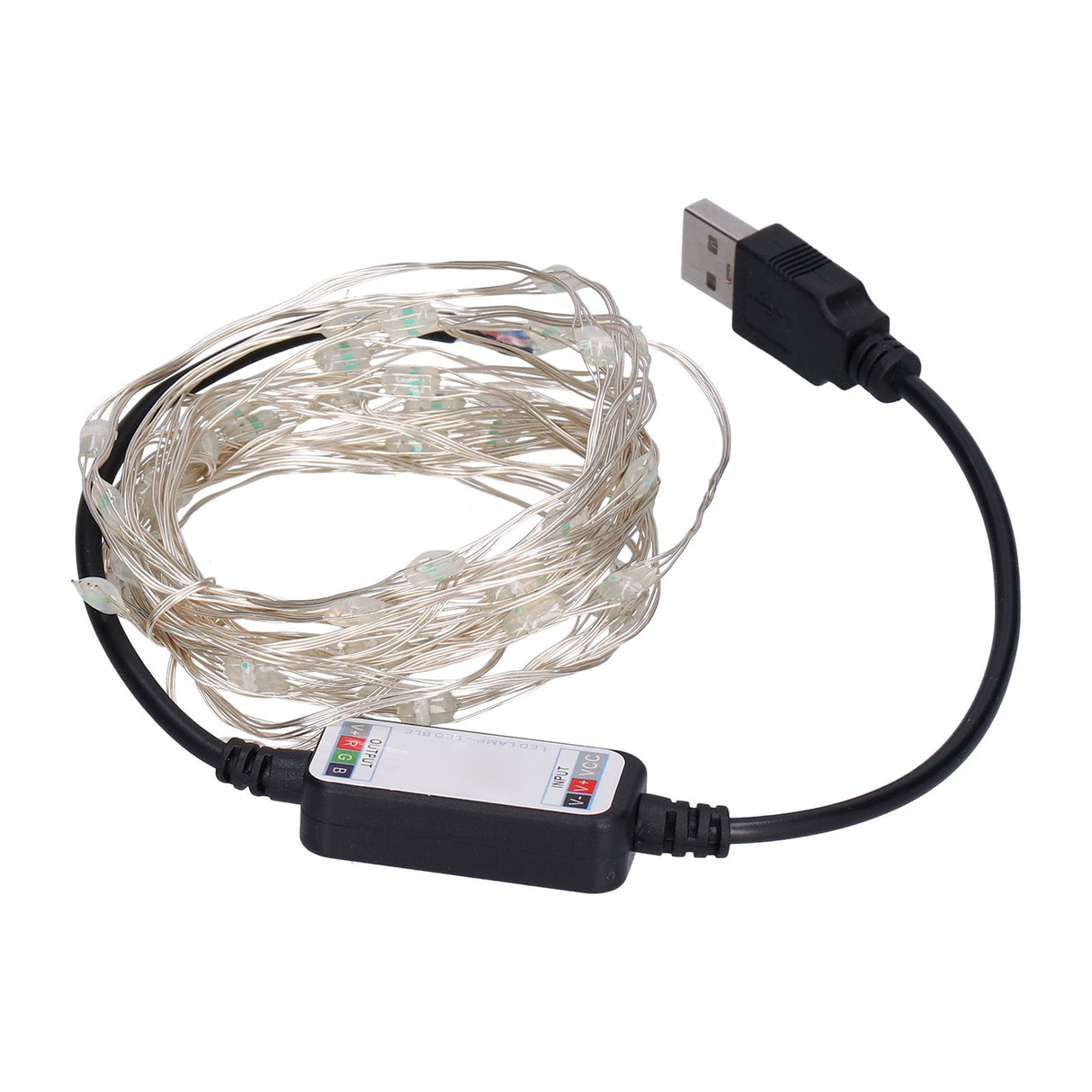 String Lights USB LED Colorful RGB Waterproof Copper Wire Music Light String Christmas Decoration Light5m 50 Lights