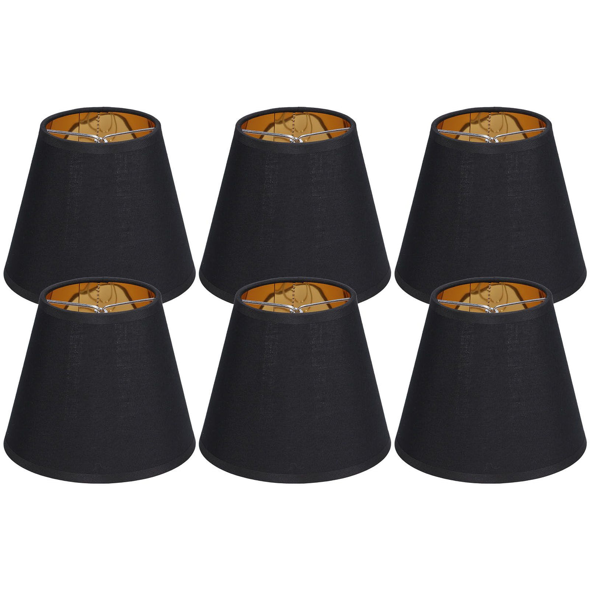 6pcs Lamp Shades Fabric Exquisite Fashion Decorative Chandelier Shades for Candle Light Desk Lamp Crystal Chandelier