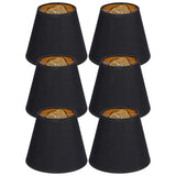 6pcs Lamp Shades Fabric Exquisite Fashion Decorative Chandelier Shades for Candle Light Desk Lamp Crystal Chandelier - Front View