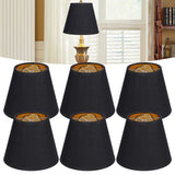 6pcs Lamp Shades Fabric Exquisite Fashion Decorative Chandelier Shades for Candle Light Desk Lamp Crystal Chandelier