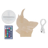 3D Ocean Animal Night Light 16 Color Changing 4 Conversion Modes 3D Touch Lamp for Kids Living Bed Room Gifts