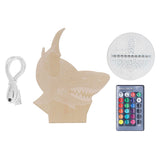3D Ocean Animal Night Light 16 Color Changing 4 Conversion Modes 3D Touch Lamp for Kids Living Bed Room Gifts