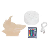 3D Ocean Animal Night Light 16 Color Changing 4 Conversion Modes 3D Touch Lamp for Kids Living Bed Room Gifts - Close-Up Angle