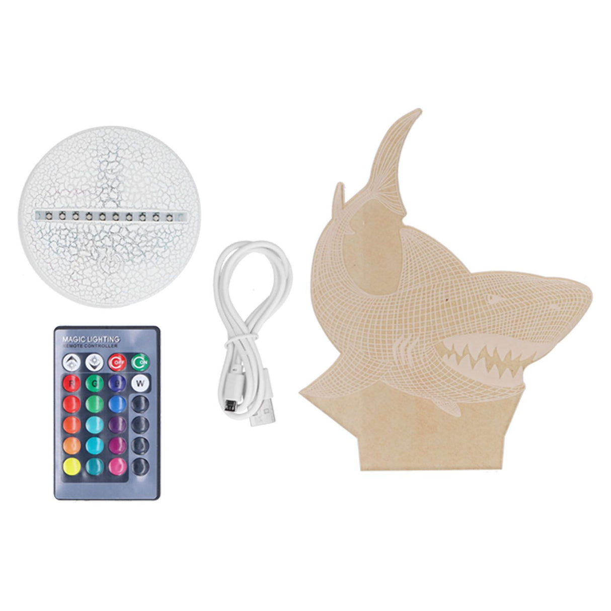 3D Ocean Animal Night Light 16 Color Changing 4 Conversion Modes 3D Touch Lamp for Kids Living Bed Room Gifts