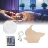 3D Ocean Animal Night Light 16 Color Changing 4 Conversion Modes 3D Touch Lamp for Kids Living Bed Room Gifts