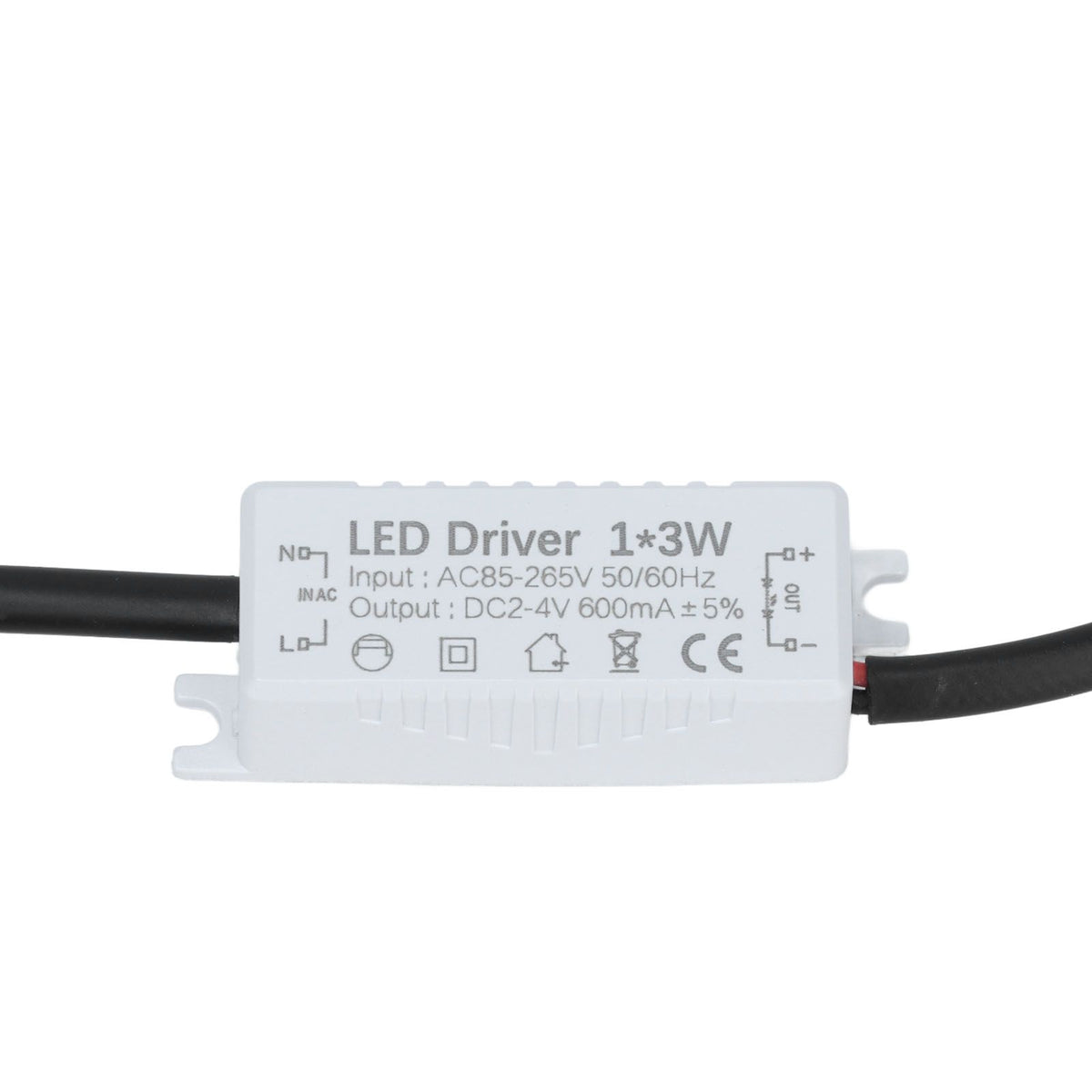 LED Driver AC 85‑265V to 2‑4V DC Power Supply Transformer Adapter for LED Strip Lighting