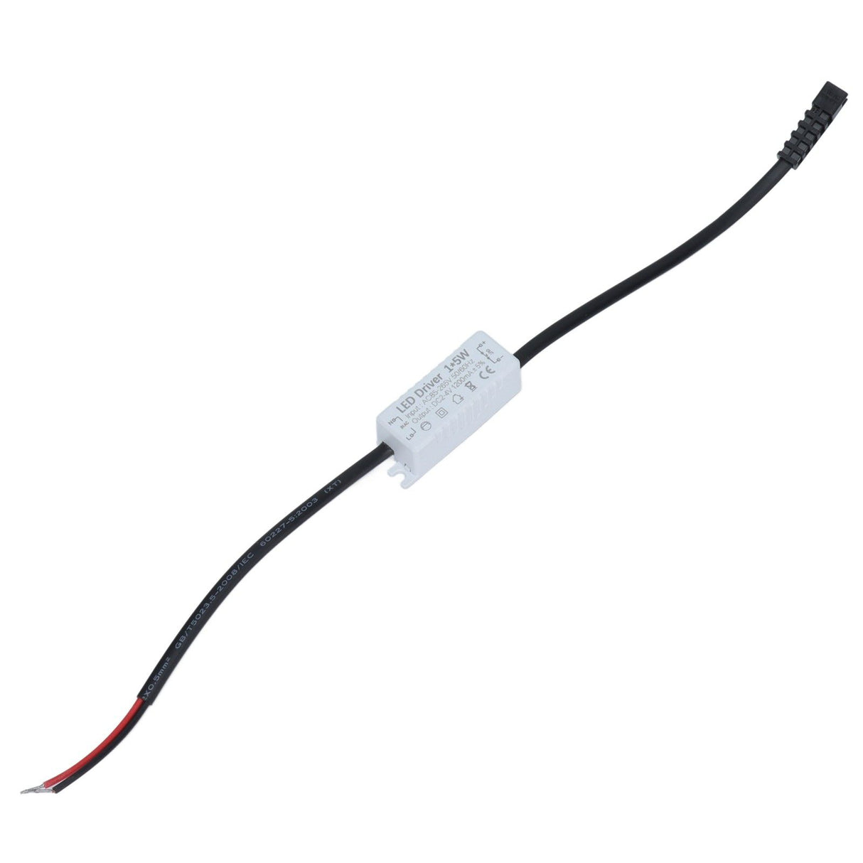 LED Driver 1X5W LED Driver 1200mA Power Supply Transformer Adapter 85‑265V AC to 2‑4V DC for LED Light Outdoor Light