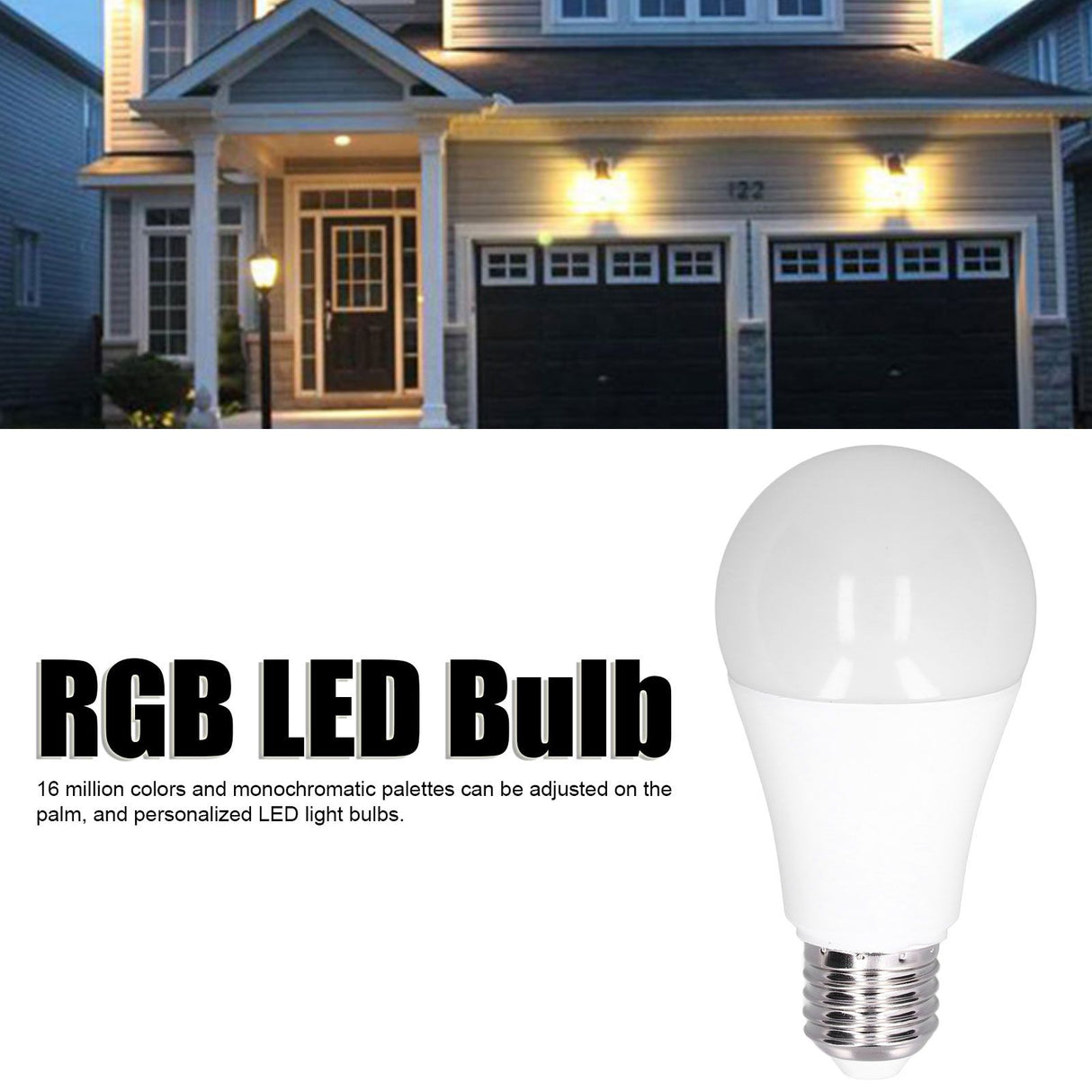 LED Smart Bulb 9W E27 RGB Dimming Light Voice Control Smart Home Bulb for Google 85‑265V