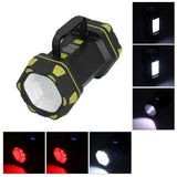Handheld Flashlight 8 Gears Modes Adjustable Waterproof Rechargeable LED Flashlight with USB Cable for Outdoor Home