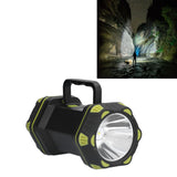 Handheld Flashlight 8 Gears Modes Adjustable Waterproof Rechargeable LED Flashlight with USB Cable for Outdoor Home