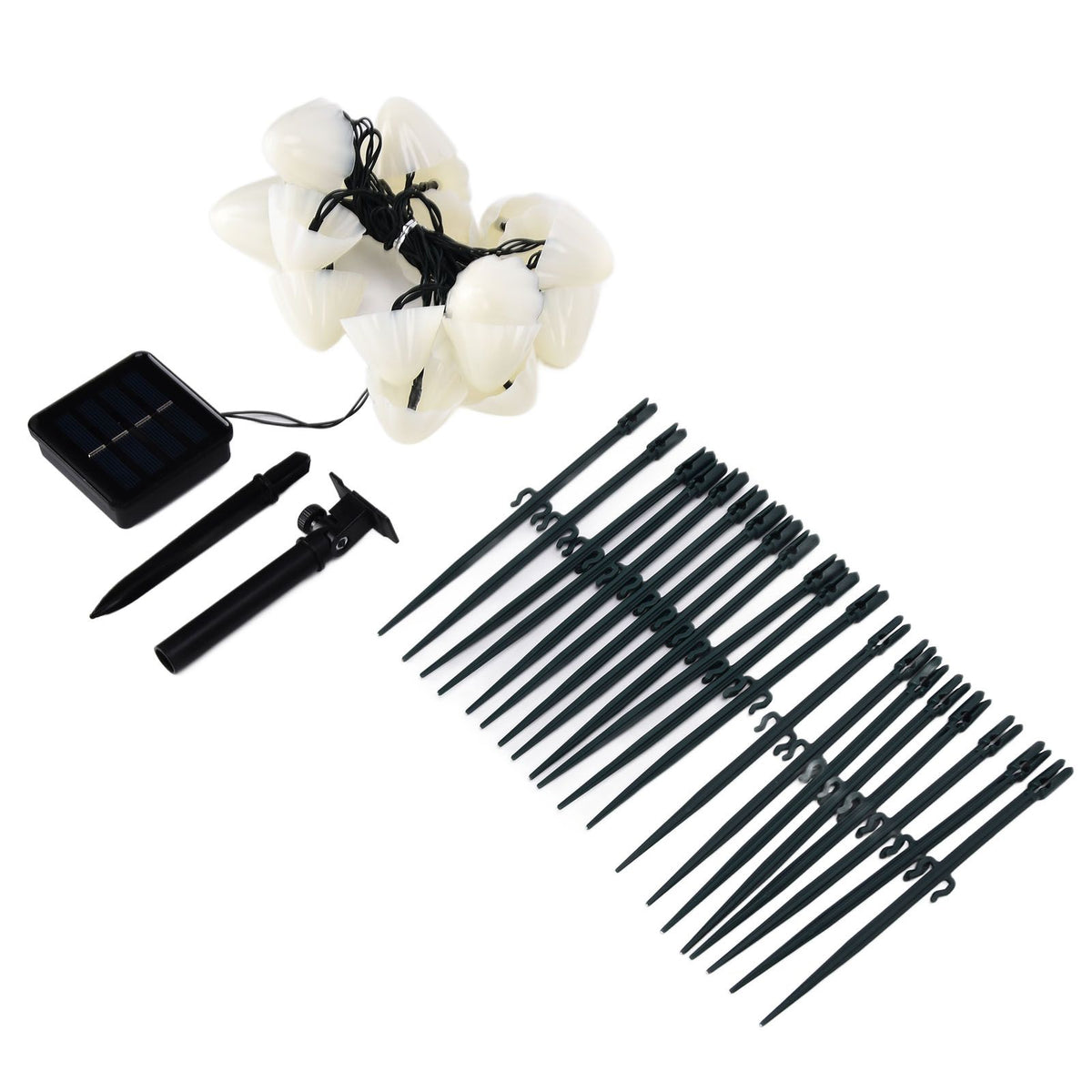 Solar Light String Waterproof Outdoor Garden Landscape Light 20LEDs 8 Lighting ModesColorful Light