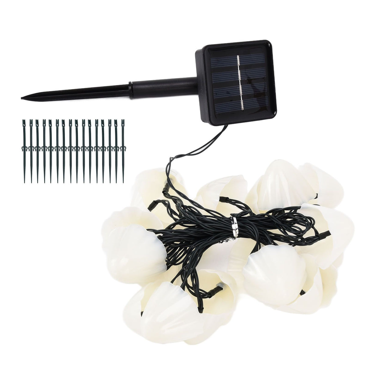 Solar Light String Waterproof Outdoor Garden Landscape Light 20LEDs 8 Lighting ModesColorful Light