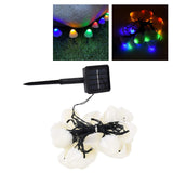 Solar Light String Waterproof Outdoor Garden Landscape Light 20LEDs 8 Lighting ModesColorful Light