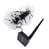 Dragonfly Solar String Lights 30LEDs Solar Powered Fairy Lights Waterproof Outdoor DecorationWarm Light - Low Angle