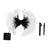 100LEDs String Lights Solar Powered Fairy Lamp 12m/39.3ft Waterproof Drop Shape for Patio Lawn Party DecorWarm Light