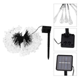 100LEDs String Lights Solar Powered Fairy Lamp 12m/39.3ft Waterproof Drop Shape for Patio Lawn Party DecorWarm Light - Extra Image