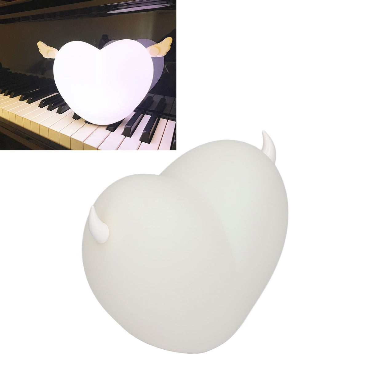Heart Night Light Exquisite Appearance Rechargeable Battery Colorful Lights Mood Lighting