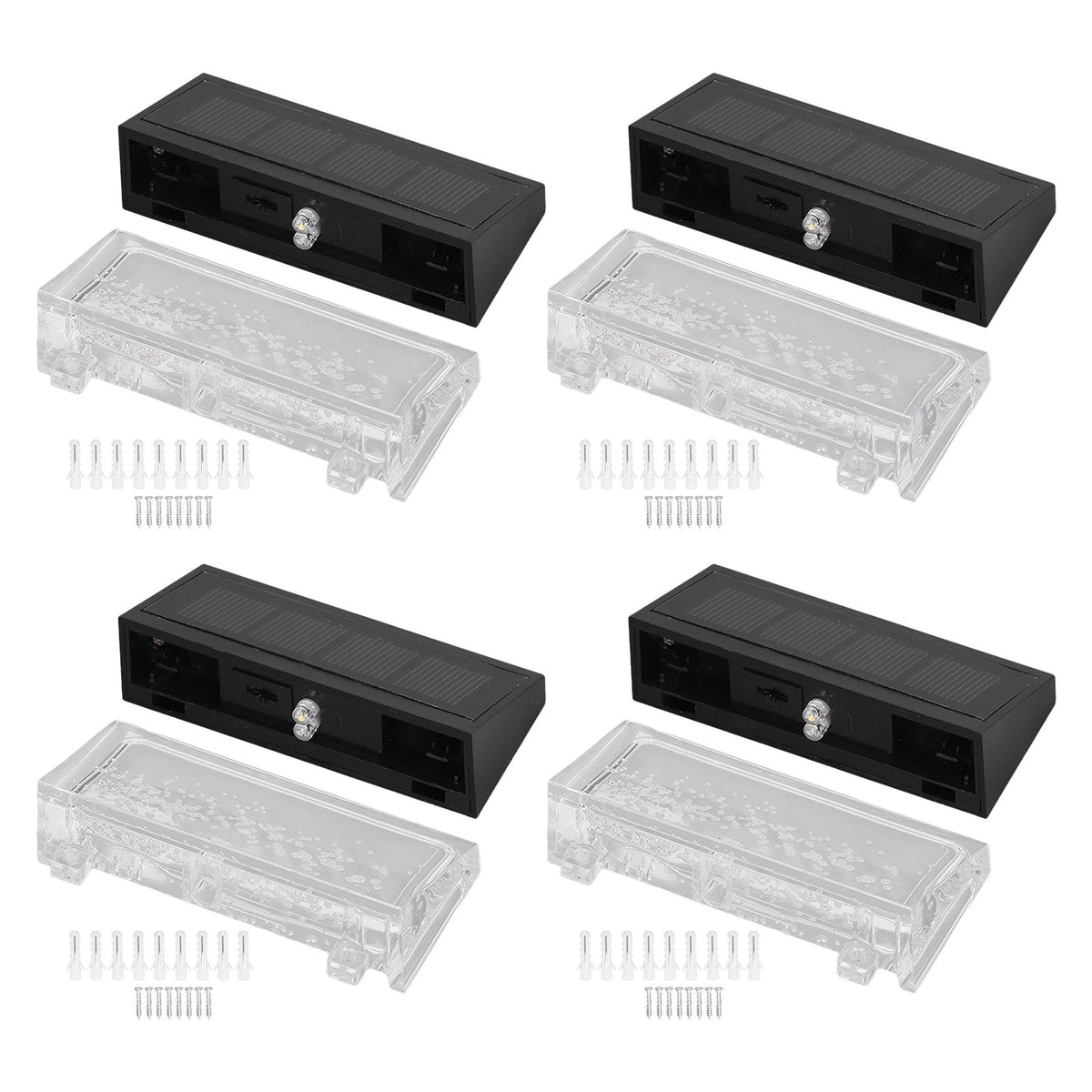 Solar Deck Lights Energy Saving Eco Friendly Warm Light RGB Intelligent Control IP56 Waterproof Fence Lights