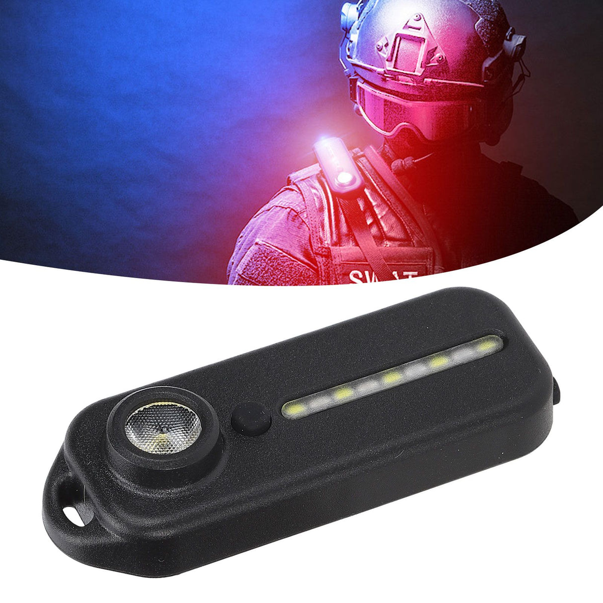 LED Warning Shoulder Light IPX3 USB Charging Bicycle Tail Lamp with 5 Light Modes Night Riding Equipment