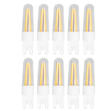 10Pcs G9 LED Bulb 3W 200LM Long Filament Bulbs for Chandelier Ceiling Lamp Table Lamp Warm White 220V